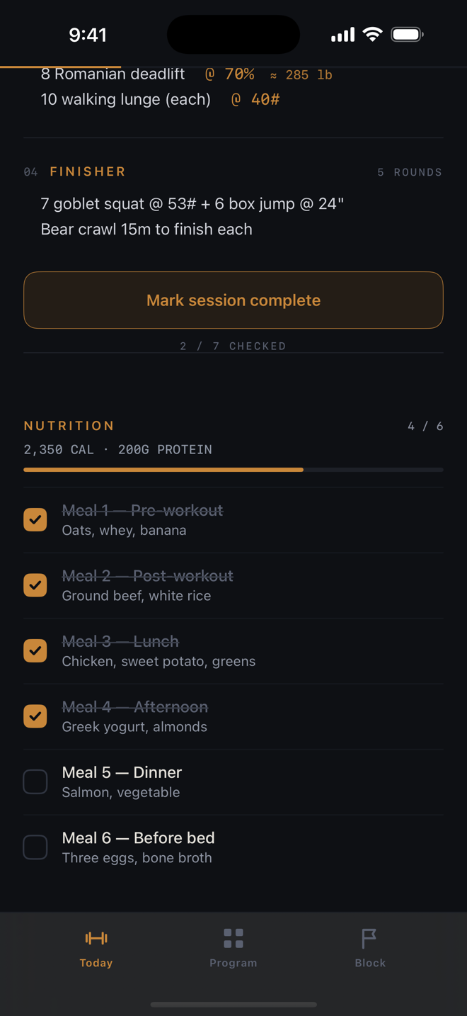 Fit for Sparta — Nutrition